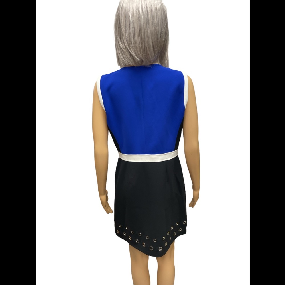 Colour-Block Zipper Bodycon With Rivets - image 3